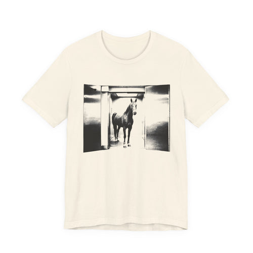Going Up — Natural tee, front