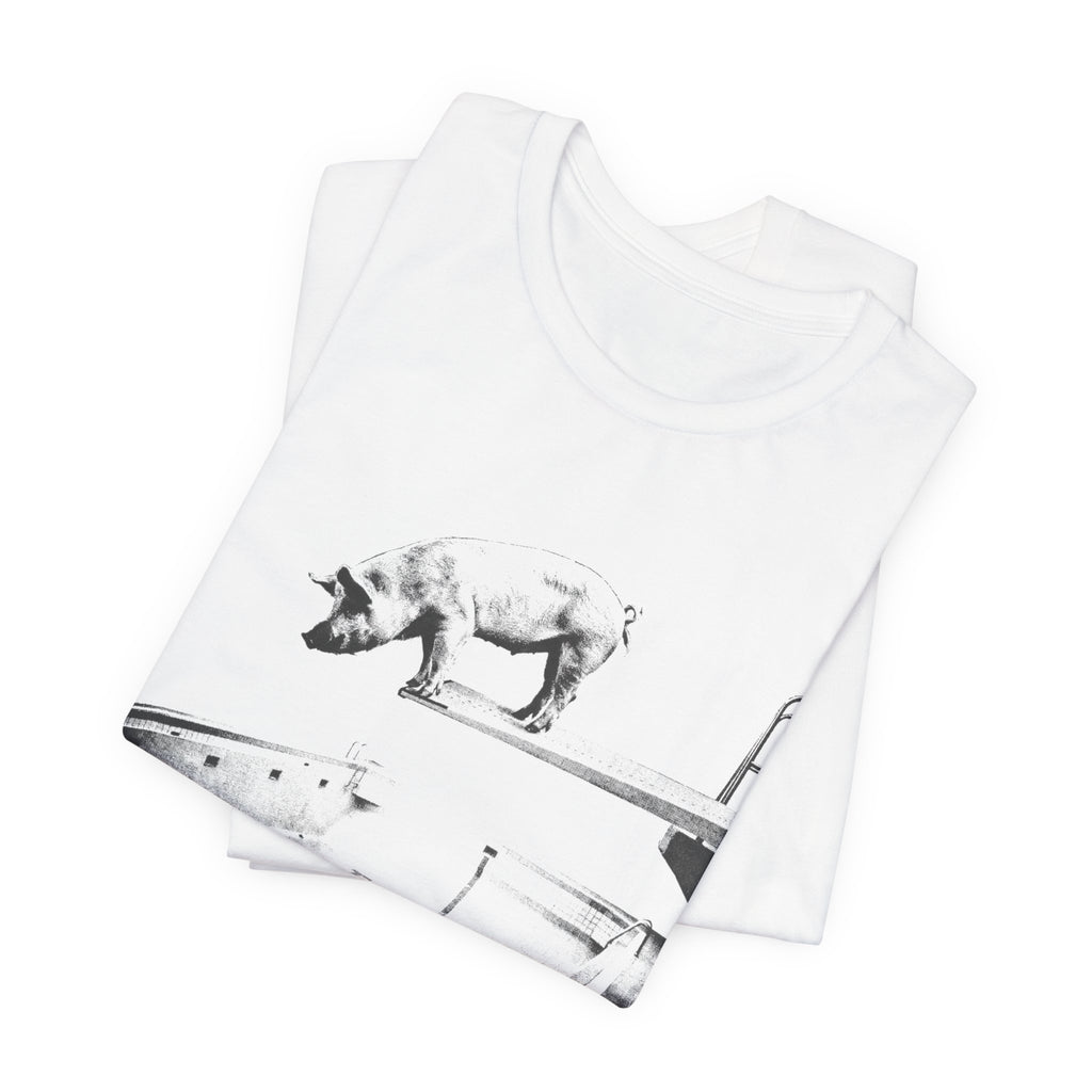 Nailed the Dismount — White tee, folded