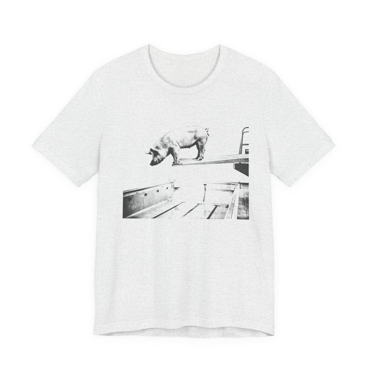 Nailed the Dismount — Ash tee, front