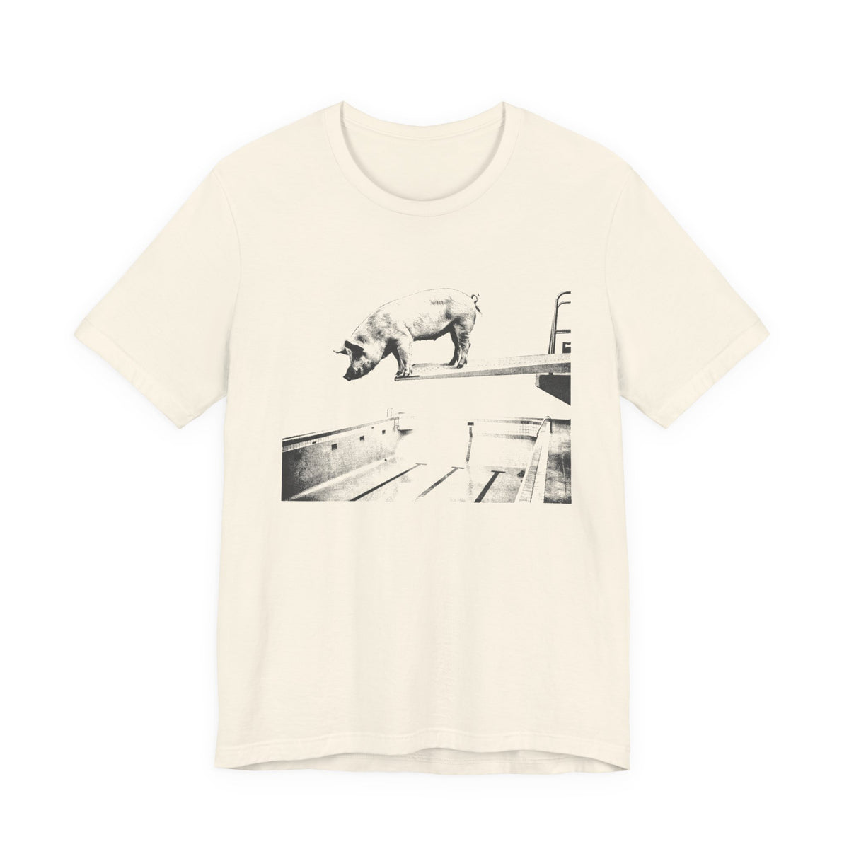 Nailed the Dismount — Natural tee, front