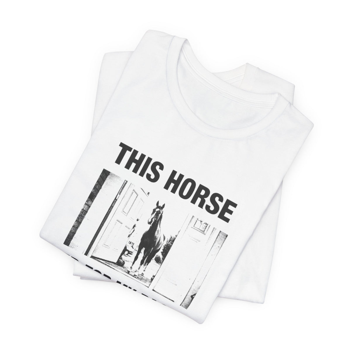 This Horse Signed for My Package — White tee, folded